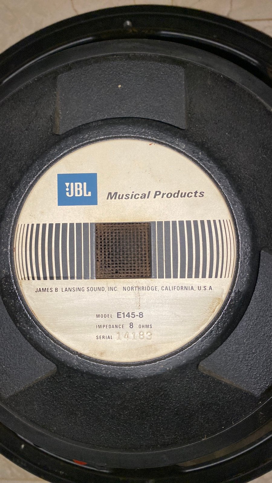 JBL E145-8, Ophalen, 120 watt of meer, Front, Rear of Stereo speakers, JBL