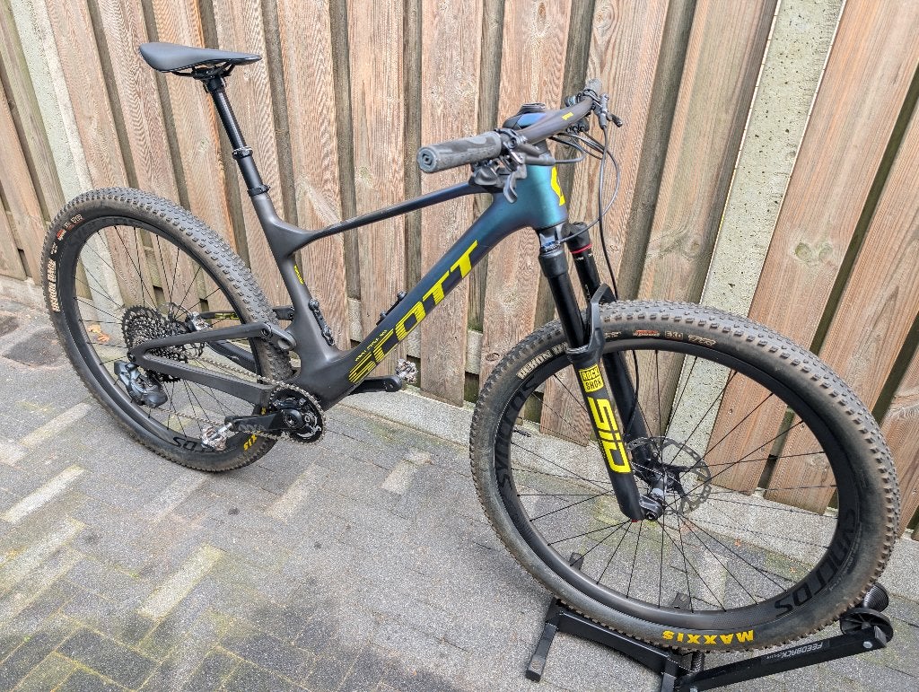 Scott Spark World Cup AXS Fully met Powermeter en Dropper, Zo goed als nieuw, Schijfrem, 53 tot 57 cm, Ophalen