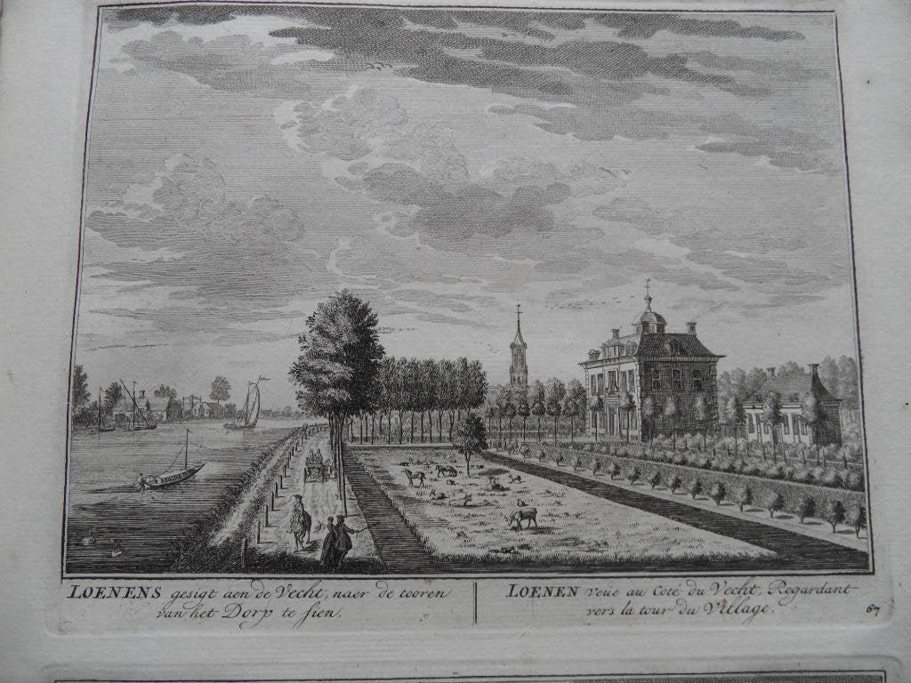 67 Loenen aan de Vecht Heer van Loenen Kopergravure 1719, Antiek en Kunst, Kunst | Etsen en Gravures, Ophalen of Verzenden