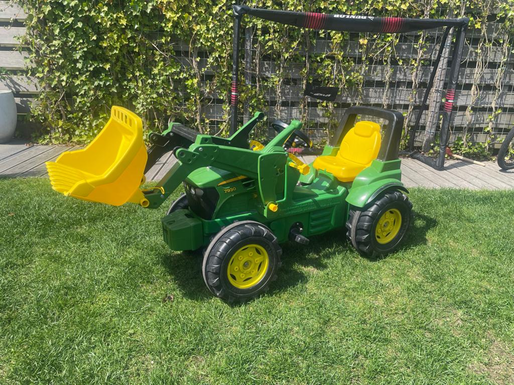 John Deere traptrekker met voorlader Rolly Toys, Ophalen, Gebruikt