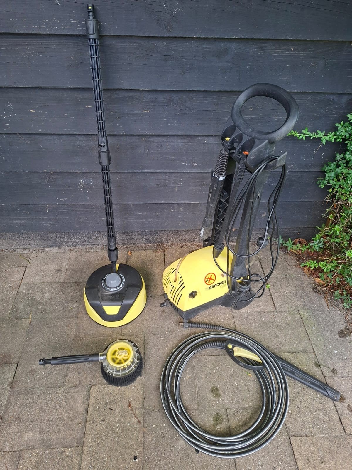 Kärcher Hogedruk reiniger met terras opzetstuk en accesoires, Tuin en Terras, Ophalen, Elektrisch