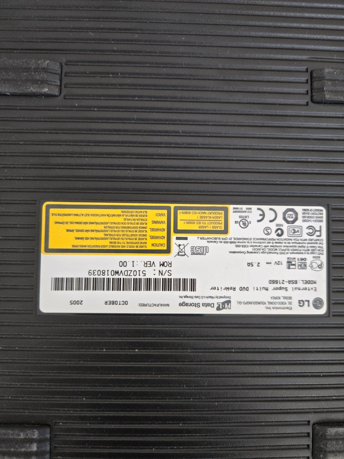 LG Externe Super Multi DVD Rewriter - Model GSA-2166D, Computers en Software, Gebruikt, Cd, Extern, MacOS