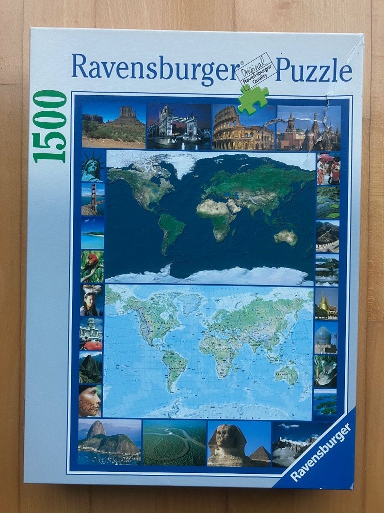 Legpuzzel Ravensburger "De aarde" 1500 stukjes, 60 x 84 cm, Hobby en Vrije tijd, Denksport en Puzzels, Ophalen, 500 t/m 1500 stukjes