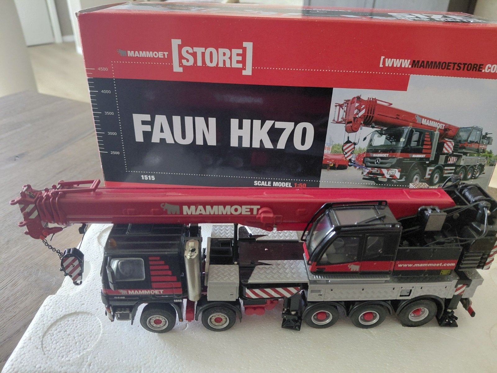 WSI MAMMOET FAUN HK70 - Schaalmodel Kraanwagen, Ophalen of Verzenden, Gebruikt