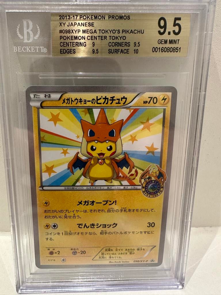 Pokémon Kaart: Mega Tokyo's Pikachu BGS 9.5 GEM MINT, Ophalen of Verzenden, Zo goed als nieuw, Losse kaart