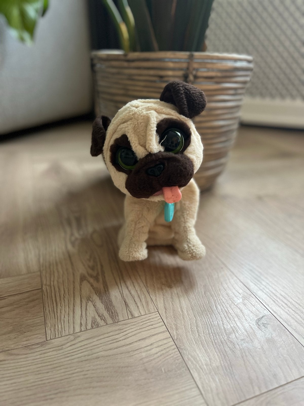 Schattige Mopshond Knuffel met Grote Ogen, Ophalen, Gebruikt, Overige merken, Overige karakters