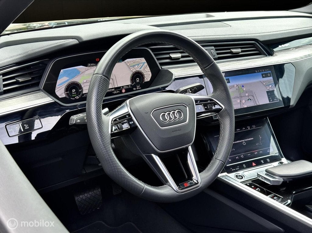 Audi E-tron sportback 55 Quattro |Pano|B&O|HUD|360, Auto's, Audi, Gebruikt, Zwart, Zwart, Leder
