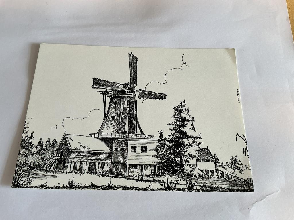 687 molen IJlst Illustrator Huitema, Ophalen of Verzenden
