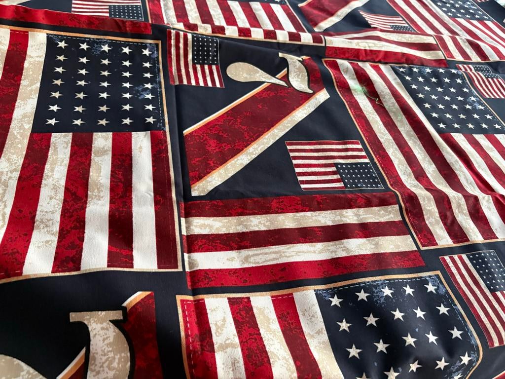 Lap stof amerikaansw vlag, 120 cm of meer, Nieuw, Ophalen of Verzenden, Katoen