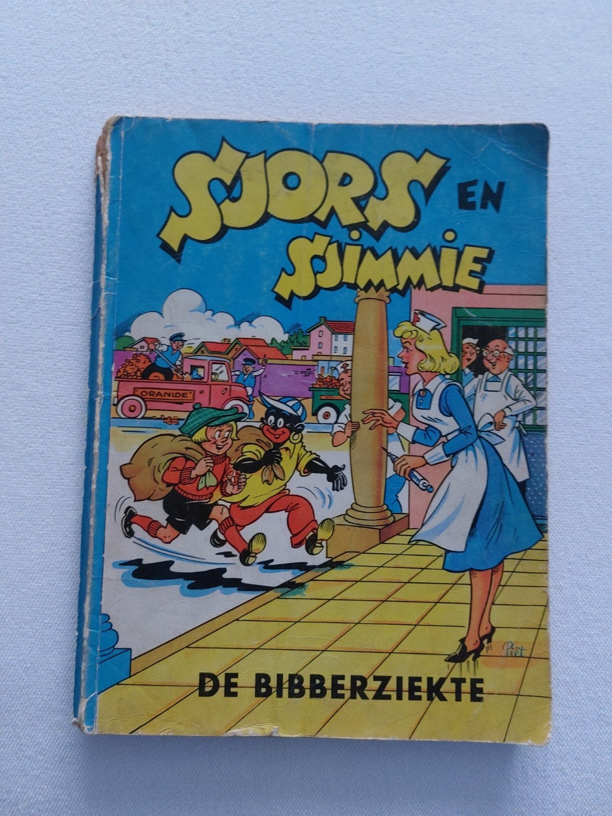 Sjors en Sjimmie - De Bibberziekte- Vintage stripboek 60/ 70, Eén stripboek, Ophalen of Verzenden, Gelezen