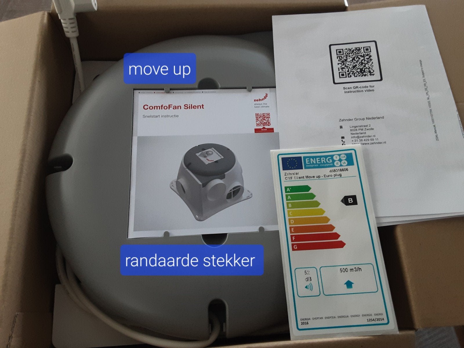 Zehnder Comfofan Silent move up *nieuw*, Ophalen of Verzenden, Nieuw