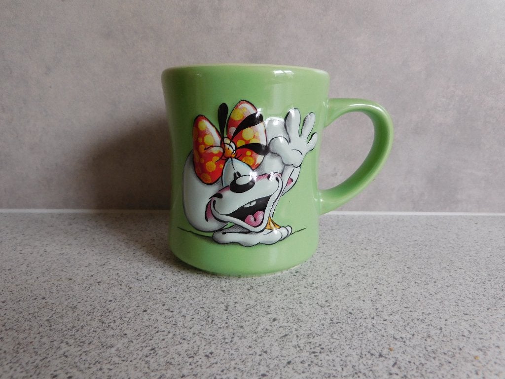 Mok Diddlina Groen Thomas Coletz - 9,5x8,5 cm, Huis en Inrichting, Overige merken, Keramiek, Zo goed als nieuw, Overige stijlen