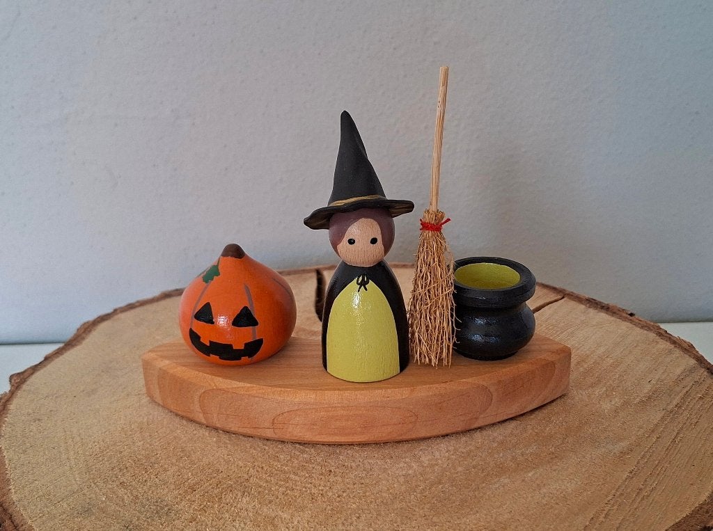 Jaarringstekers peg dolls Halloween, Ophalen of Verzenden, Nieuw