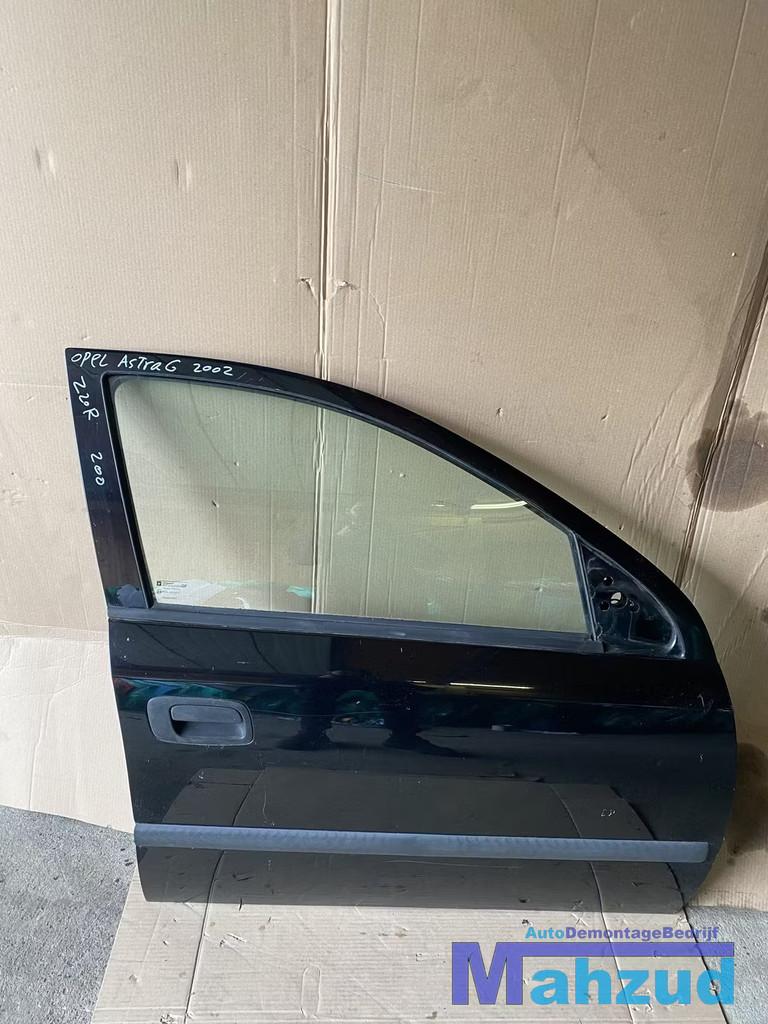 Opel Astra G zwart Z20R Rechts rechter voor deur portier, Gebruikt, Deur, Opel Automobile GmbH, Ophalen of Verzenden