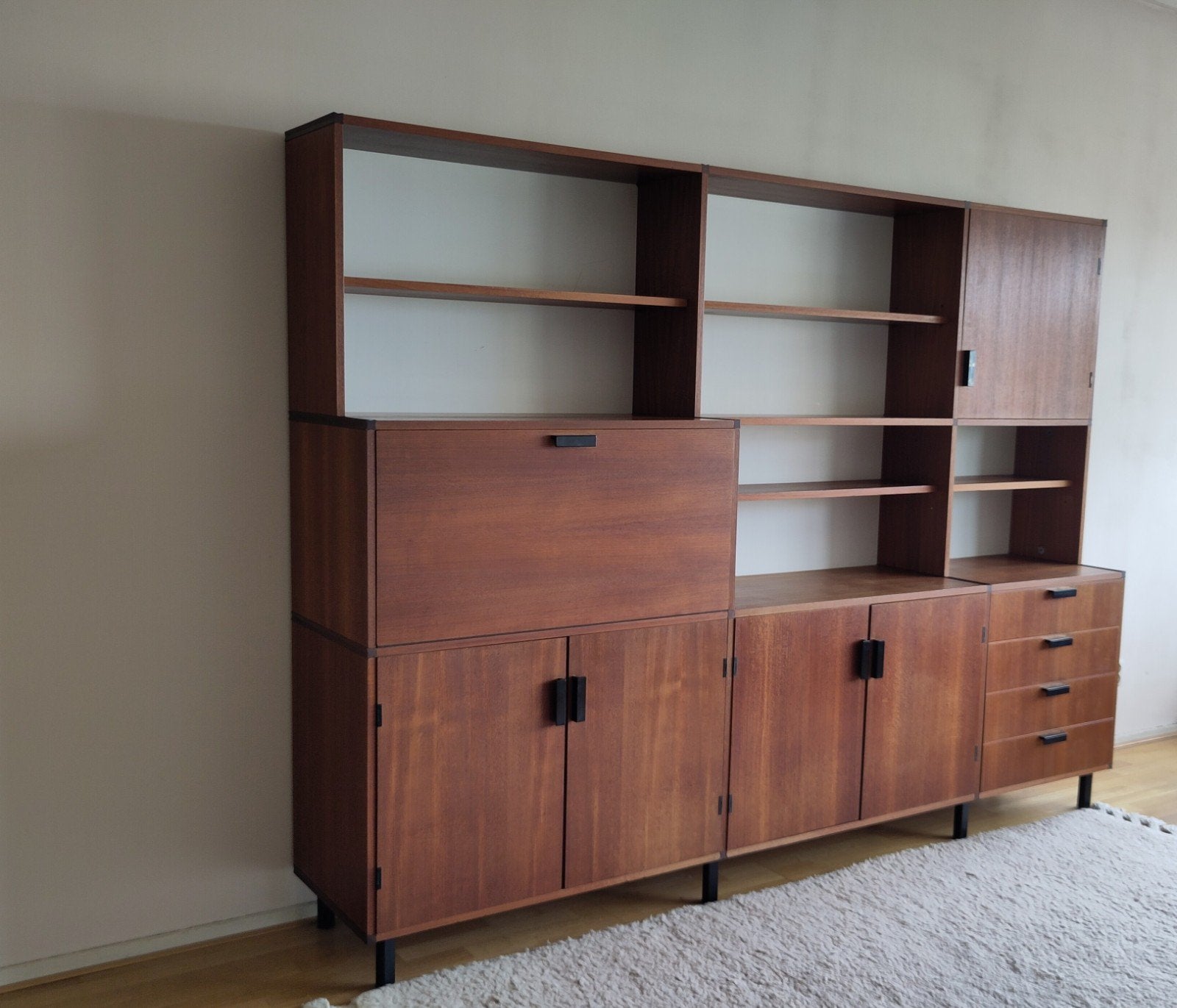 Vintage Pastoe teak houten kast Made to Measure wandkast, Gebruikt, ., Teakhout, Ophalen of Verzenden