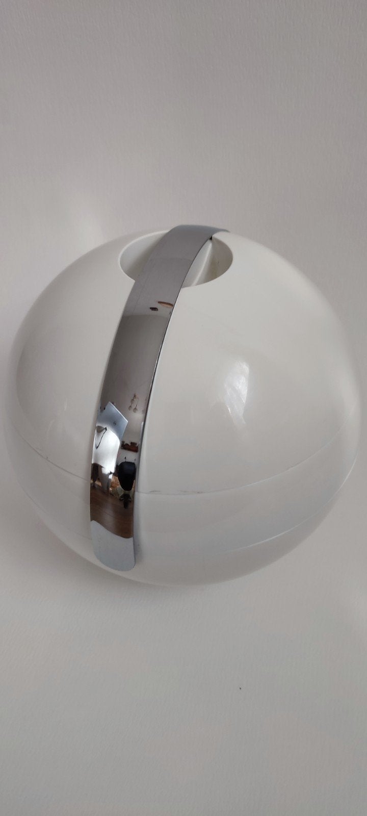 Guzzini Ijsemmer Ice Bucket 'Stella' Wit Space Age & ijstang, Ophalen of Verzenden