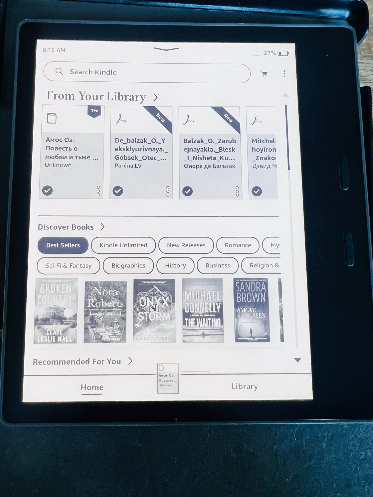 Amazon Kindle Oasis E-reader met hoes, Computers en Software, E-readers, 8 GB, Bluetooth, Ophalen of Verzenden, Zo goed als nieuw