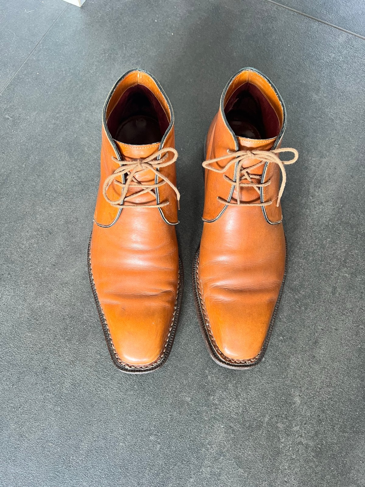 Van Bommel Noble Blue leren boots - Maat 42, Ophalen of Verzenden, Gedragen, Bruin, Boots