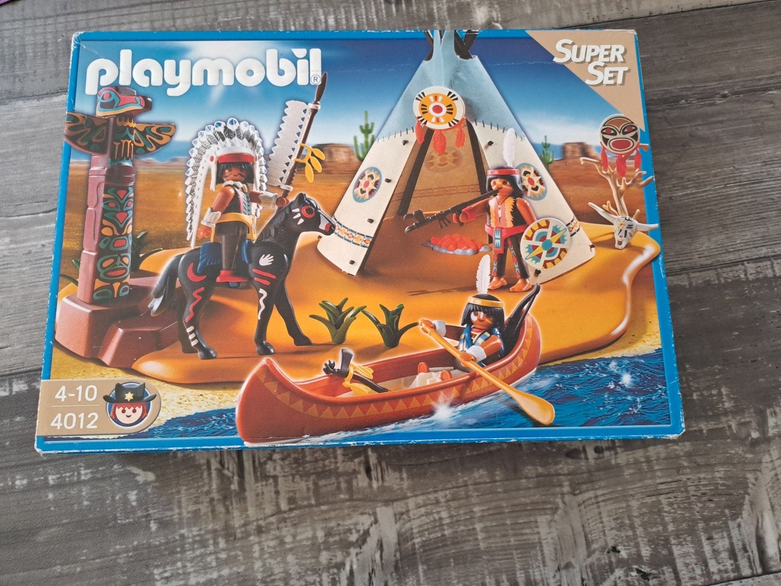 Playmobil Super Set 4012 Indianen met Kano, Ophalen of Verzenden, Gebruikt