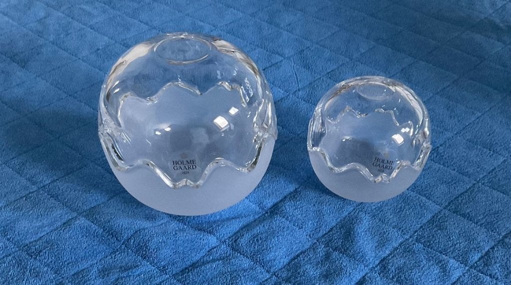 Holmegaard bonbon schaaltjes glas Michael Bang mixed double, Ophalen of Verzenden