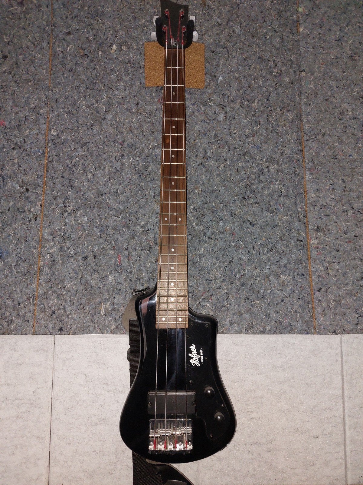 Höfner Shorty basgitaar  incl tas, Ophalen, Gebruikt, Elektrisch