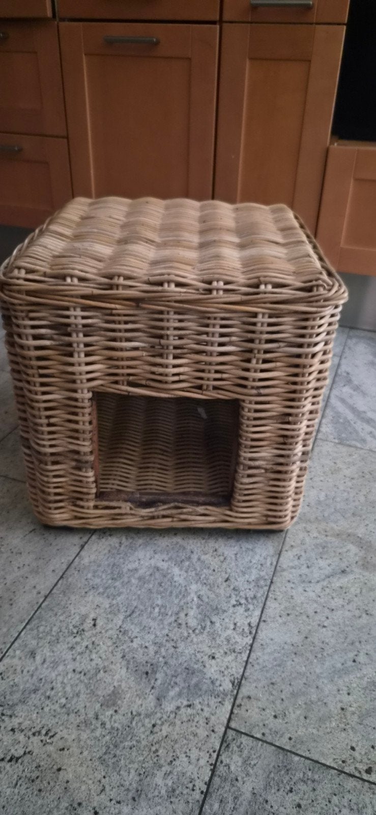 Rieten kattenmand, Ophalen, Gebruikt, Riet