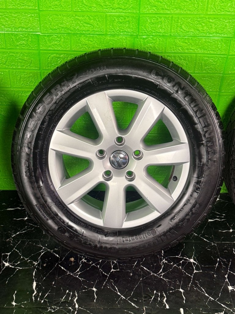 Originele Volkswagen Touareg velgen 17" 5x130 Sonora 7mm Q7, Niet ingevuld, Gebruikt, Banden en Velgen, Niet ingevuld