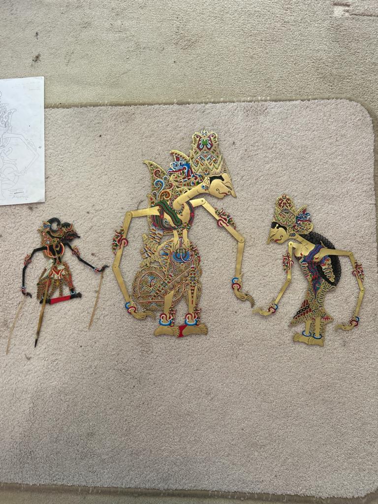 Set van 3 Wayang Kulit Javaanse Schaduwpoppen, Ophalen of Verzenden