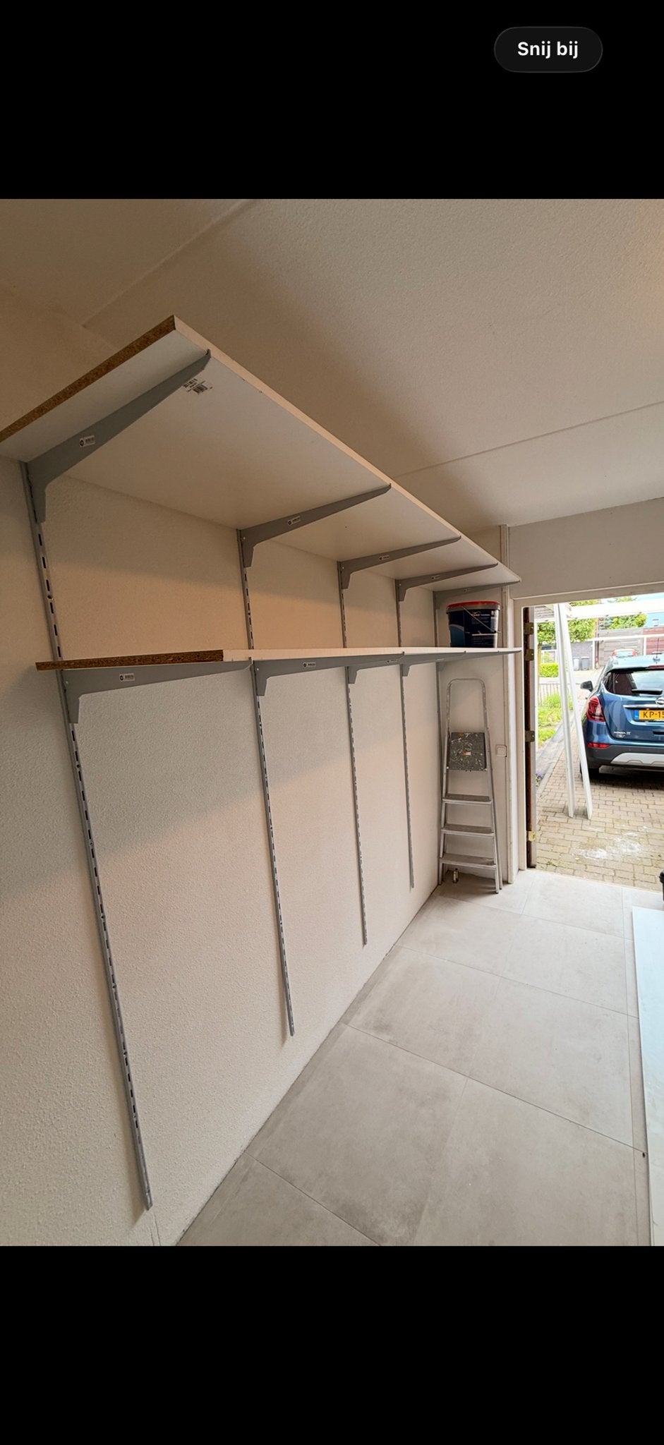 Wandrek systeem voor garage, schuur of opslag (2,5m), Ophalen of Verzenden, Gebruikt