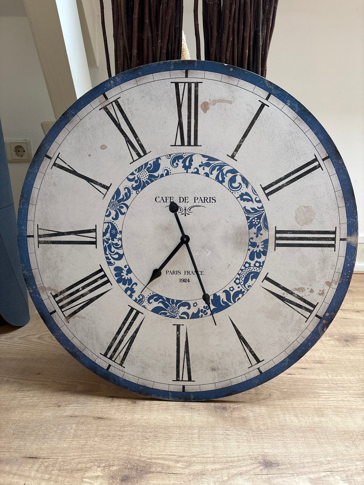 Grote wandklok 'Cafe de Paris' - Vintage stijl, Ophalen