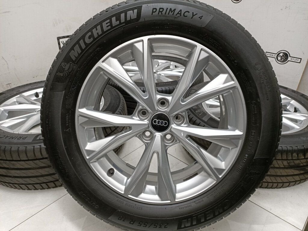 Audi Q3 lichtmetaal velgen 18"inch 5x112 Michelin 5351, Ophalen, Gebruikt, 18 inch, Banden en Velgen