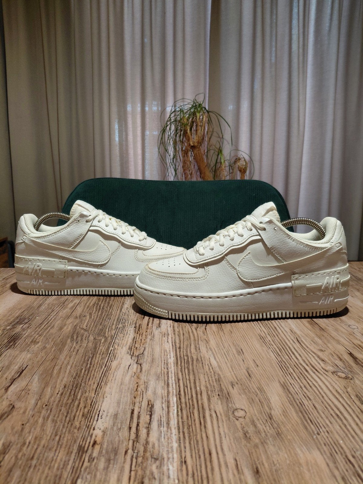 Nike Air Force 1 Shadow 'Triple White' Size 38, Wit, Ophalen of Verzenden, Sneakers of Gympen, Gedragen