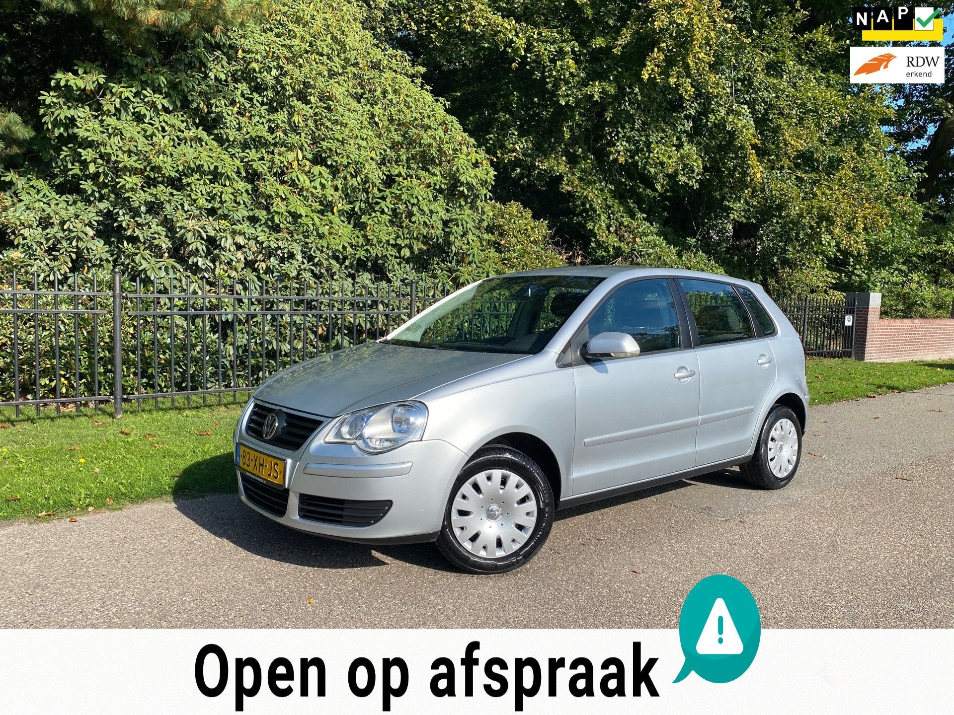 Volkswagen Polo 1.4-16V 80PK Optive 5-Deurs, Airco, NAP!, Auto's, Stof, Gebruikt, Zwart, 4 cilinders