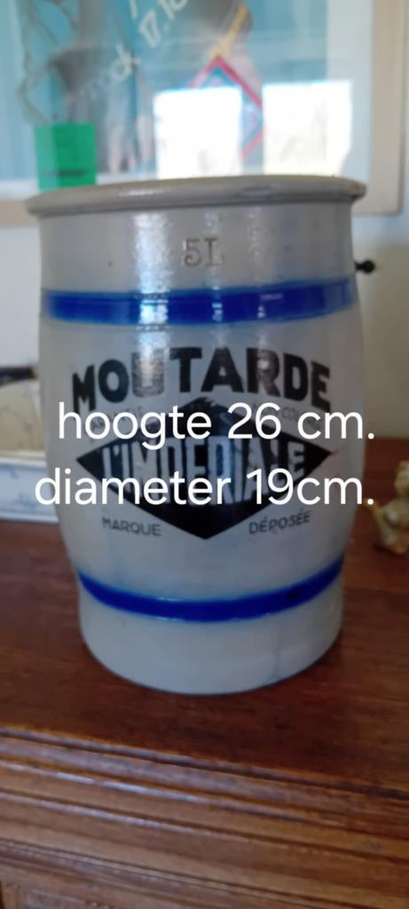 Oude steengoed mosterpot, Antiek en Kunst, Ophalen of Verzenden