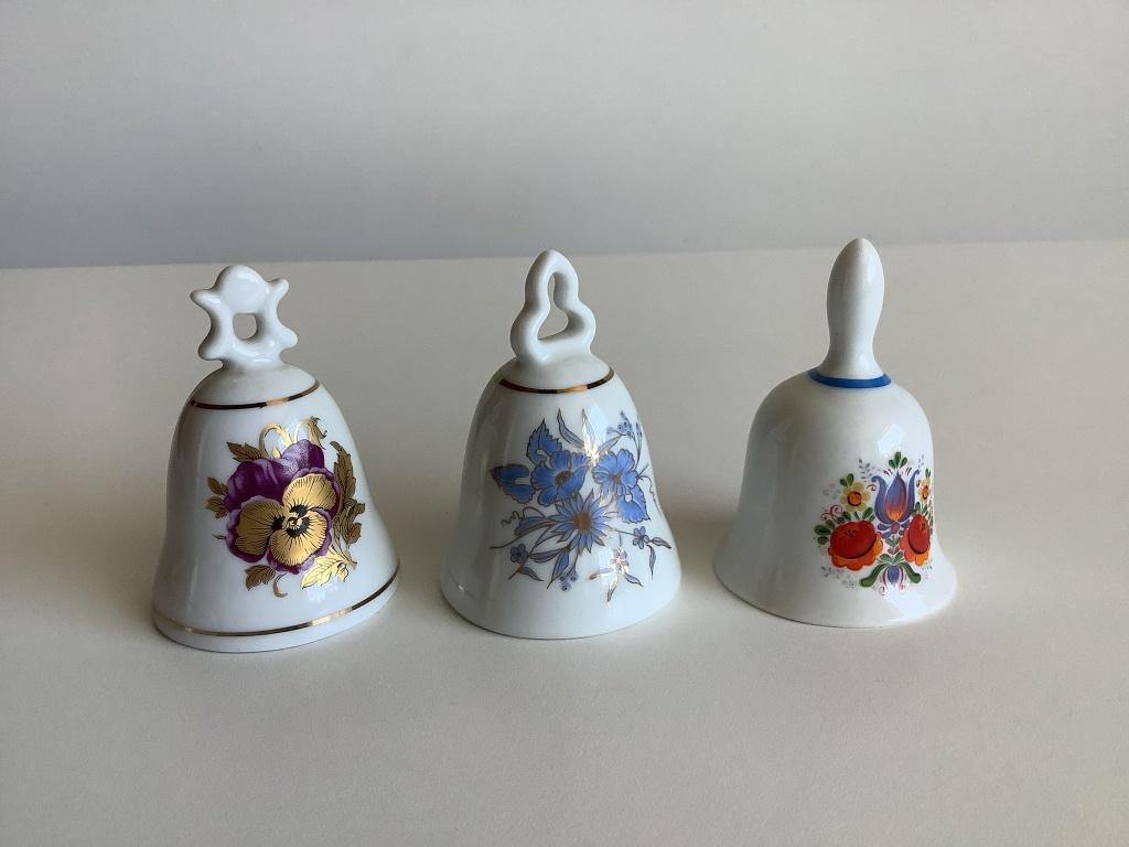 3 vintage porseleinen Reutter tafelbelletjes, Verzamelen, Ophalen of Verzenden, Zo goed als nieuw, Porselein, Overige typen