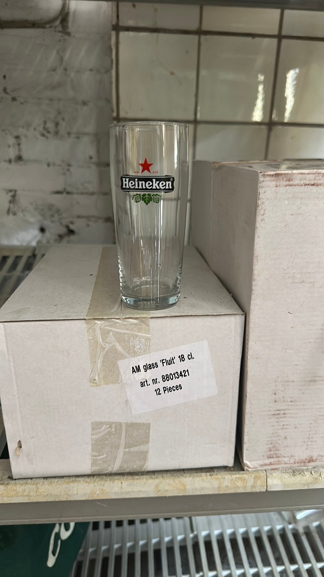 Heineken en Amstel bierfluit 18cl, Verzamelen, Ophalen, Zo goed als nieuw, Overige typen