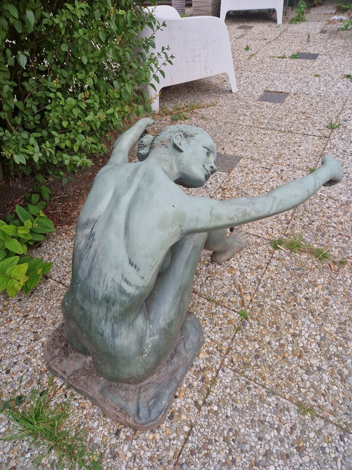 Bronzen beeld naakte vrouw, Ophalen, Overige materialen