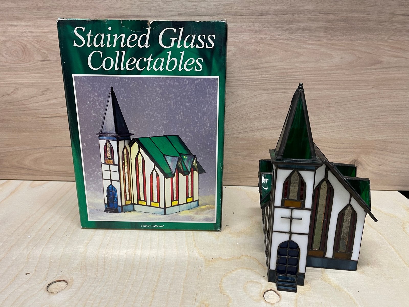 Kerkje van glas in lood - Stained Glass Collectables, Ophalen of Verzenden