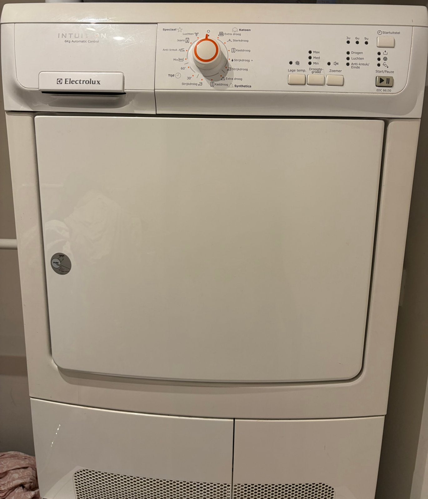 Droger intuition electrolux, Ophalen, 6 tot 8 kg, Gebruikt, Luchtafvoer