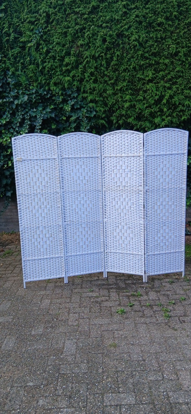 rieten kamerscherm 4 delen, Ophalen, Zo goed als nieuw