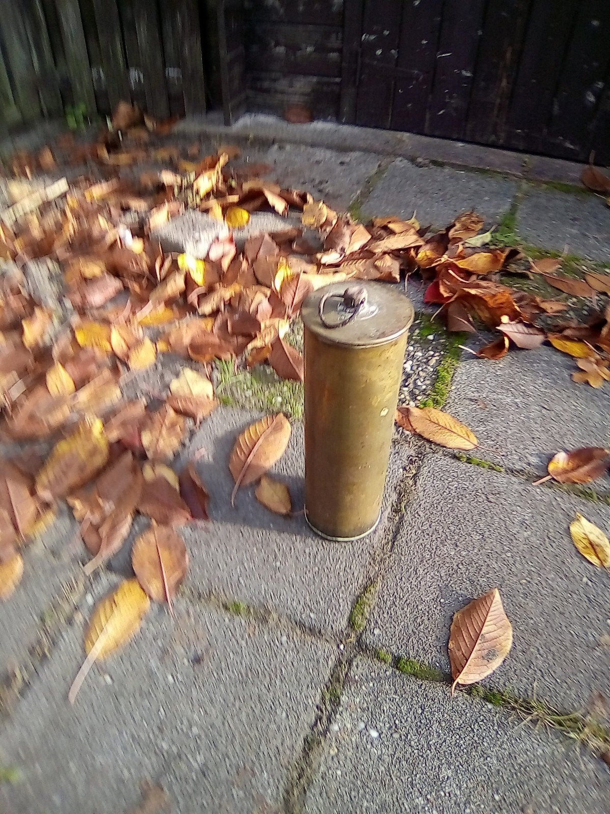 koperen  granaat huls uiteinde dicht gesoldeerd, Ophalen, Landmacht, Nederland, Hulzen of Bodemvondsten