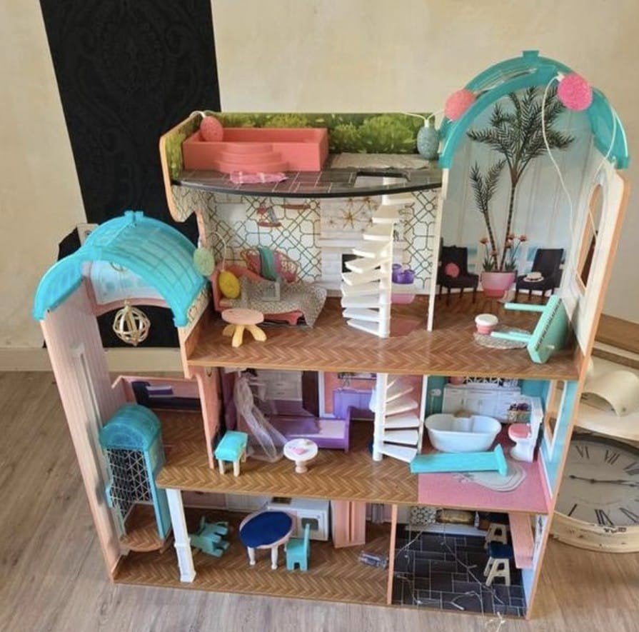 Groot Barbie poppenhuis 123x113x30, Ophalen, Gebruikt, Poppenhuis