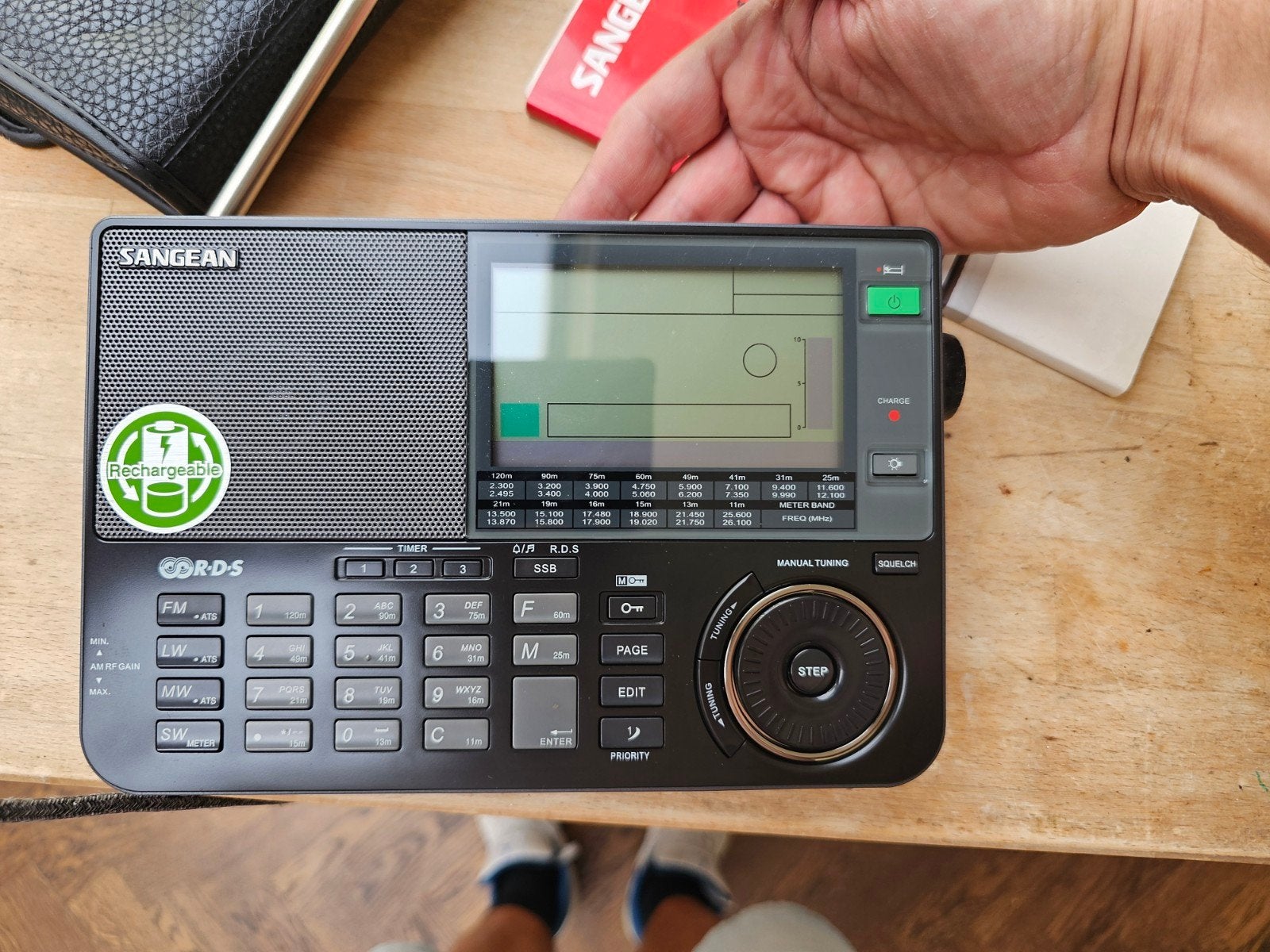 Sangean ATS-909X Wereldontvanger met FM/MW/LW/SW, Verzenden, Zo goed als nieuw, Wereldontvanger