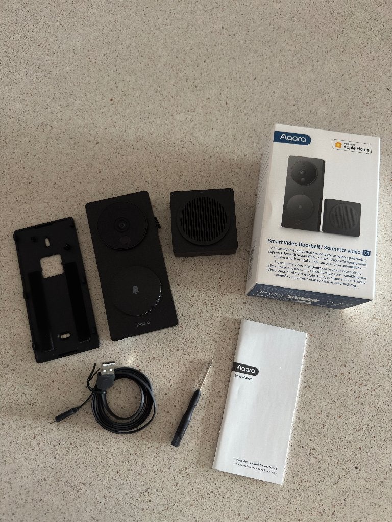 Aqara Smart Video Deurbel G4 - Werkt met Apple Home, Ophalen, Ingebouwde camera, Zo goed als nieuw, Draadloos