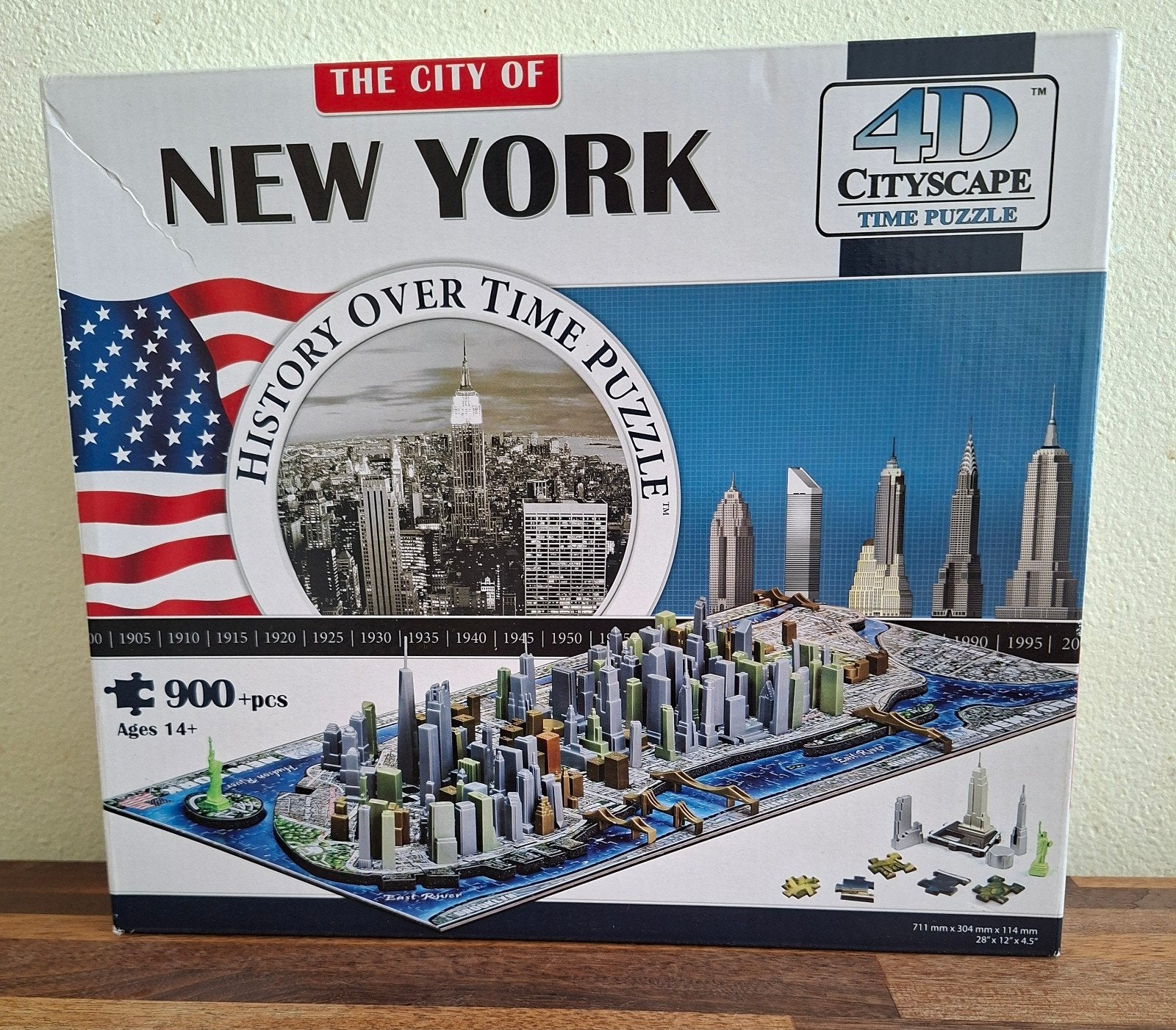 4D Cityscape Time Puzzle: The City of New York (900+ stuks), Ophalen of Verzenden, 500 t/m 1500 stukjes, Zo goed als nieuw, Legpuzzel