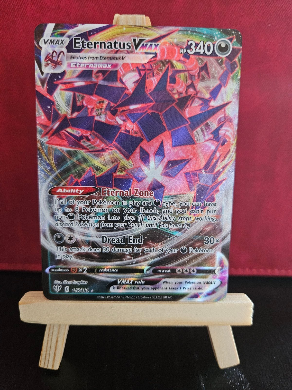 Eternatus VMAX #117, Hobby en Vrije tijd, Verzamelkaartspellen | Pokémon, Ophalen of Verzenden, Zo goed als nieuw, Losse kaart