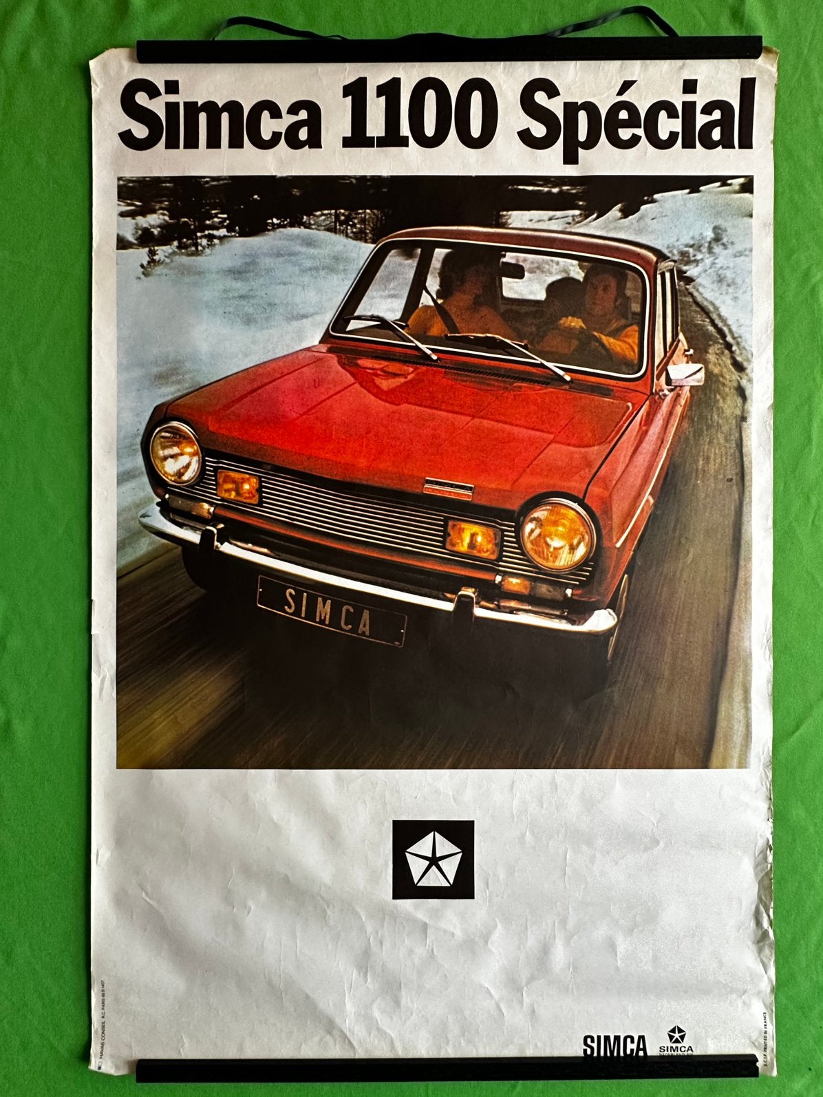 Simca 1100 Spécial orig. dealerposter XL! Zeer zeldaam!!, Ophalen of Verzenden, Zo goed als nieuw, Auto's