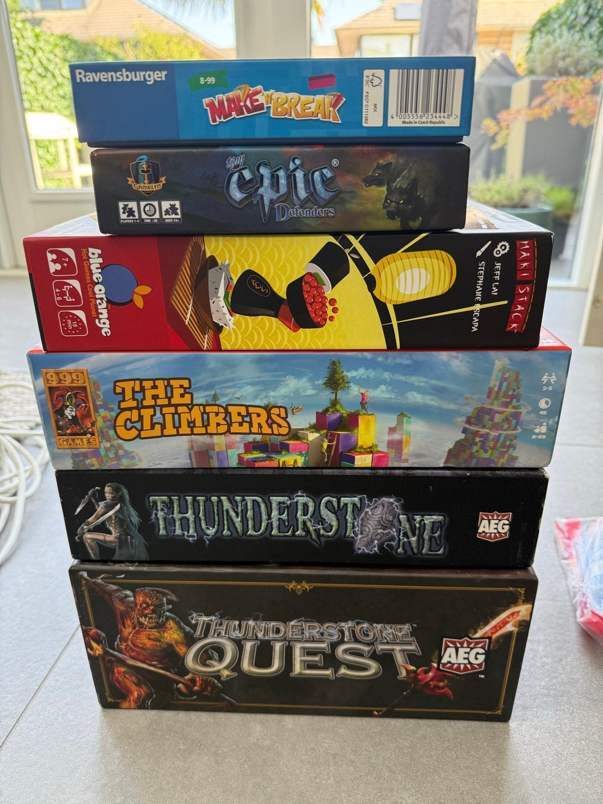 Bordspellen collectie: Make 'n' Break, Epic Defenders, Maki, Een of twee spelers, Ophalen of Verzenden, Zo goed als nieuw