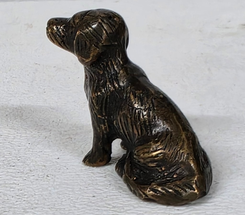 HOND / BRONZEN BEELDJE, Ophalen of Verzenden, Zo goed als nieuw, Hond of Kat, Beeldje of Figuurtje