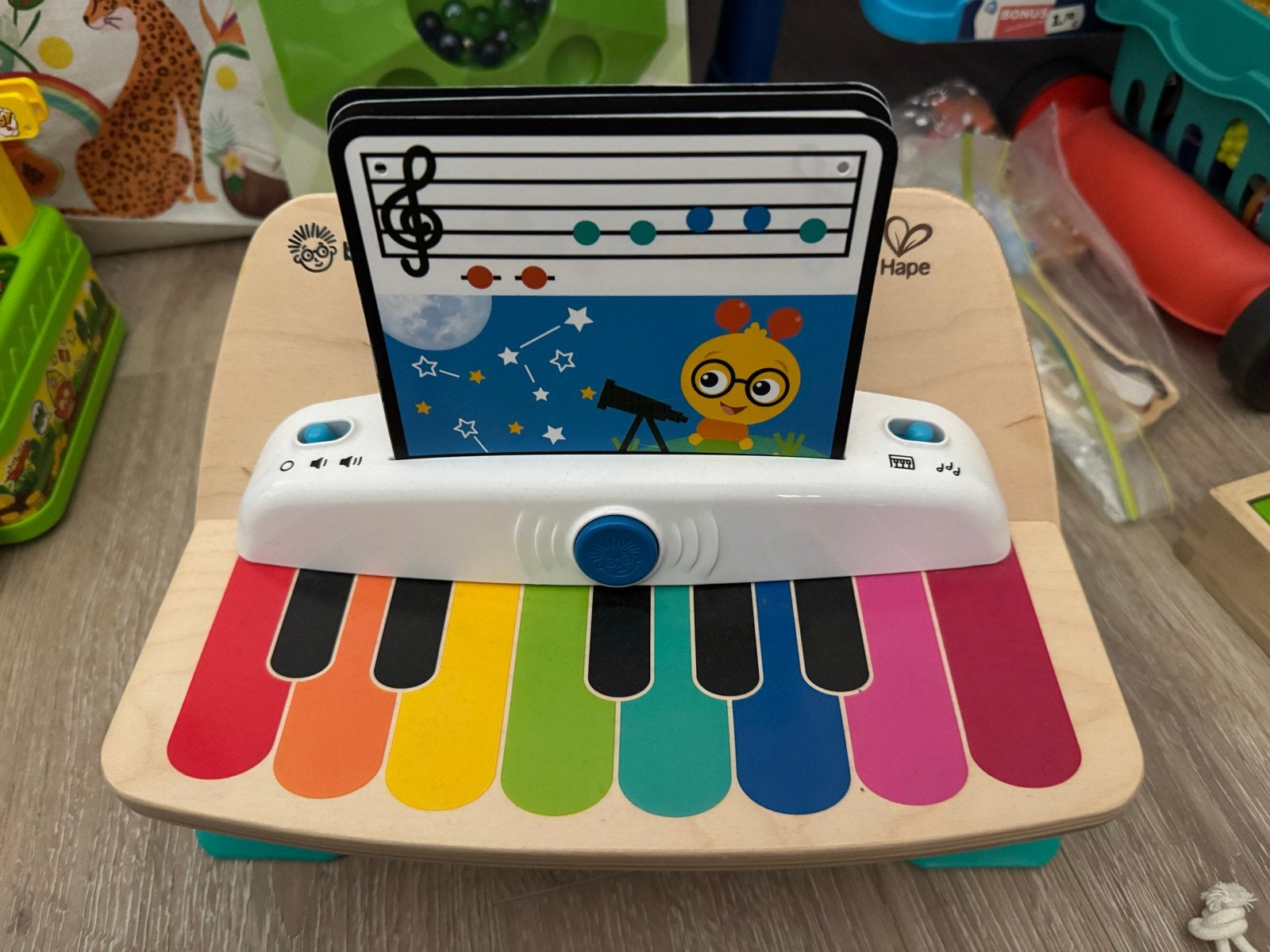 Baby Einstein Hape Magic Touch Piano met kaarten, Verzenden, Zo goed als nieuw, Overige typen, Met geluid